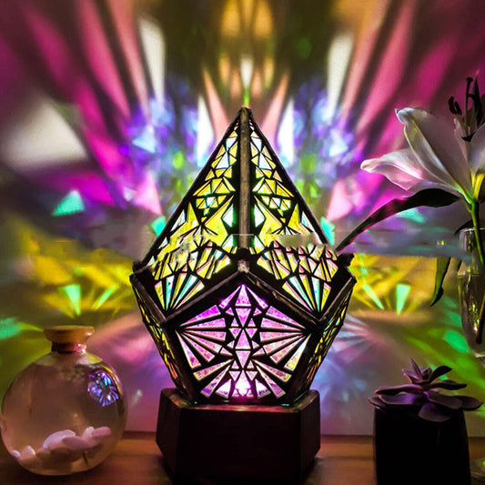 Lampe colorée pour décoration de jardin