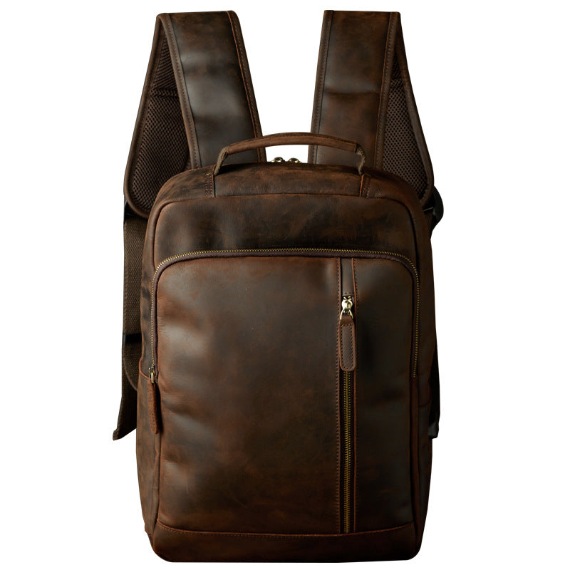 Handmade Retro Mad Horse Leather Backpack