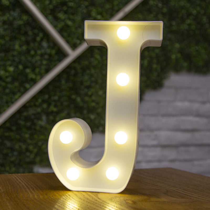 26 Letters White LED Night Light Marquee Sign Alphabet Lamp