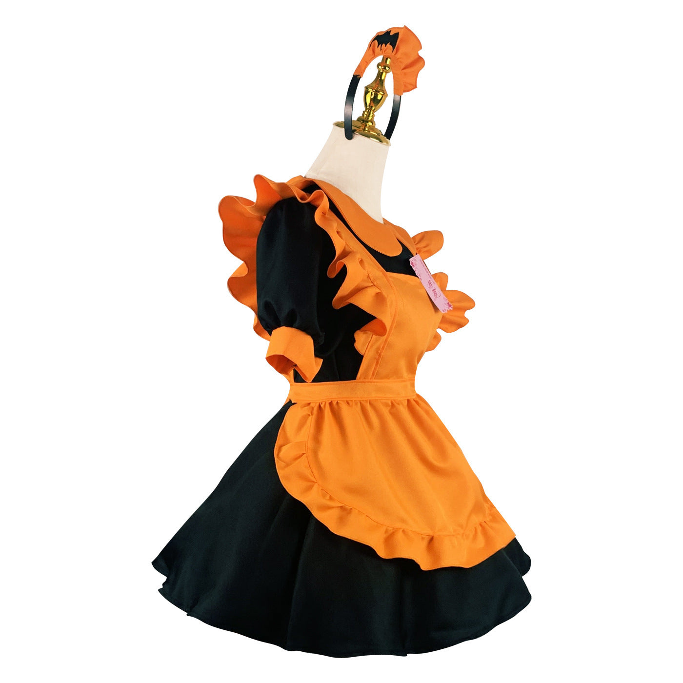 Tenue de femme de chambre brodée en polyester pour Halloween