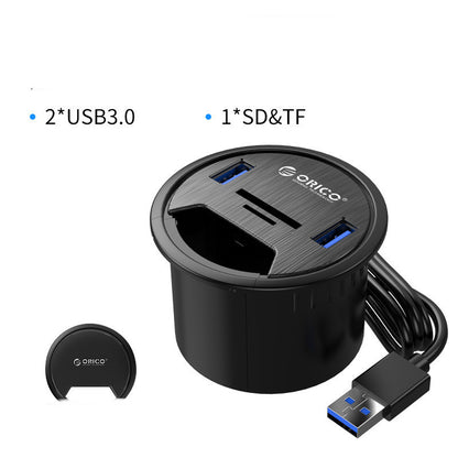 Table Hole Type Usb Cable Splitter Extender