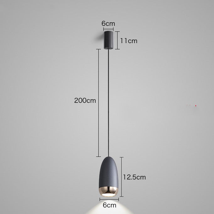 Net célébrité petit lustre Led créatif tête de balle lampe de chevet suspendue