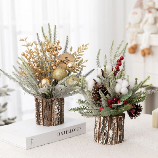 Émulation de bureau Arbre de Noël Décorations pour la maison Ornements Bonsaï Ins Internet Célébrité Paquet Shopping Disposition de la fenêtre