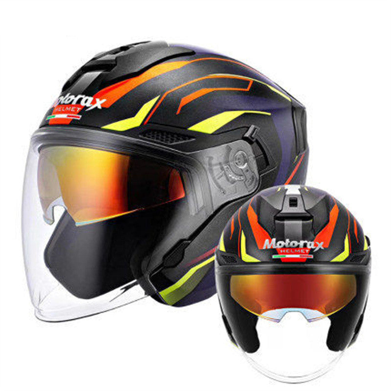 Casque de moto personnalisé à double lentille