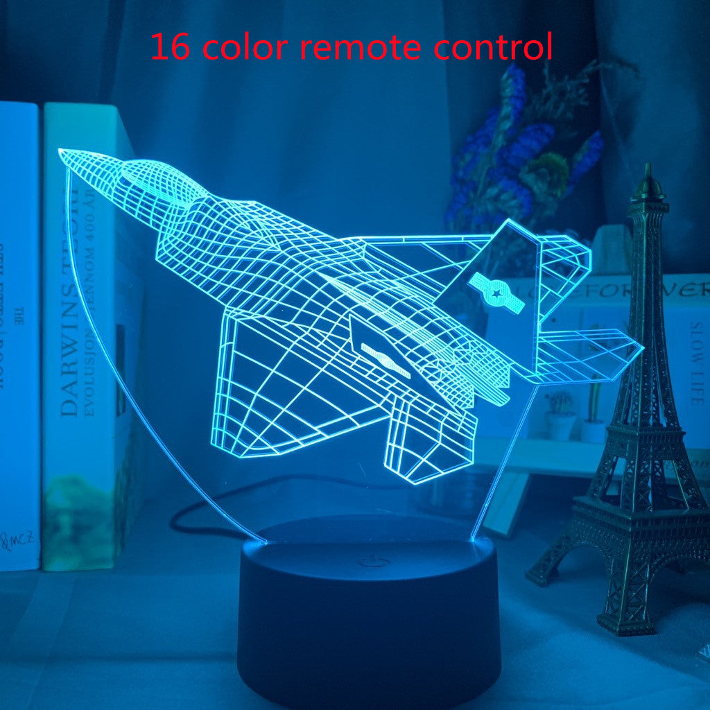 Lámpara 3d personalizada, holograma de avión, luz nocturna para bebé, luz nocturna personalizada con nombre, decoración para dormitorio infantil, luz de noche Led 3d