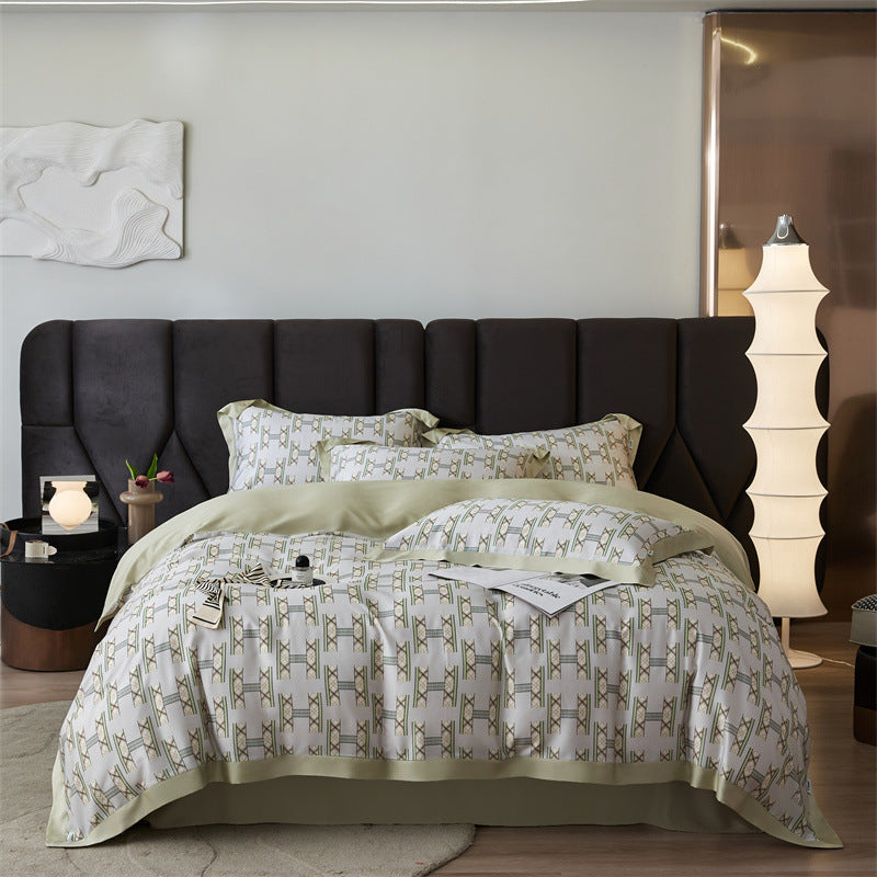 Spring And Summer New Home Textile Tencel Four-piece Set Bedding