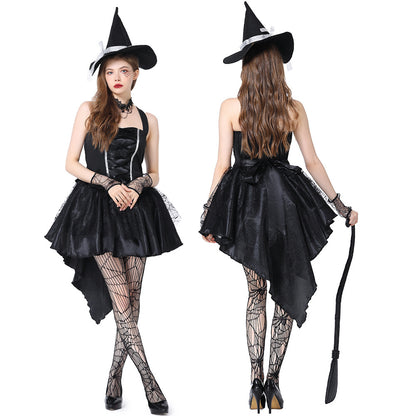 Halloween Costume Mesh Camisole Witch Multi-color Party Gathering Performance Costume