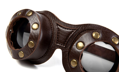 Gafas de sol estilo steampunk estilo retro industrial para cosplay de Halloween