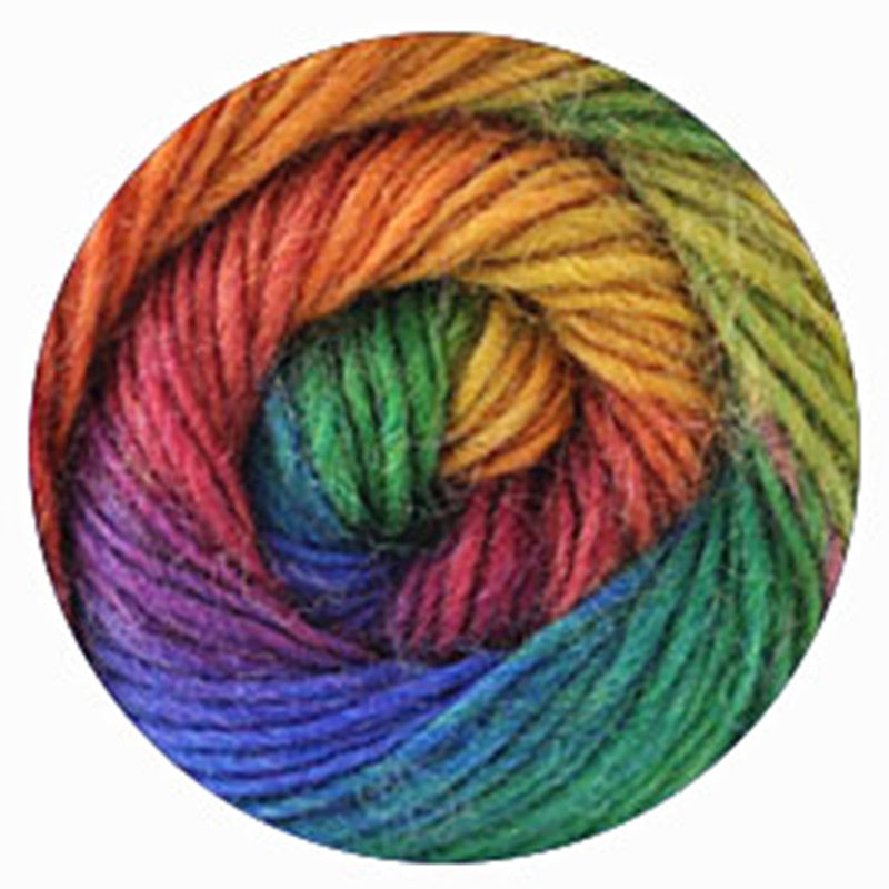 Rainbow Pure Wool Long Section Dyed Scarf Thread