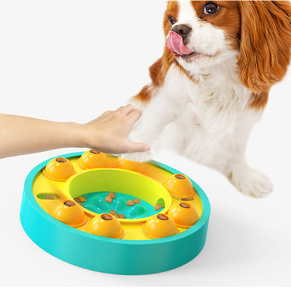 Juguetes rompecabezas para perros y mascotas, alimentador lento, aumento interactivo, dispensador de comida IQ para cachorros, cuenco antideslizante para comer lentamente, juego de entrenamiento para perros de compañía