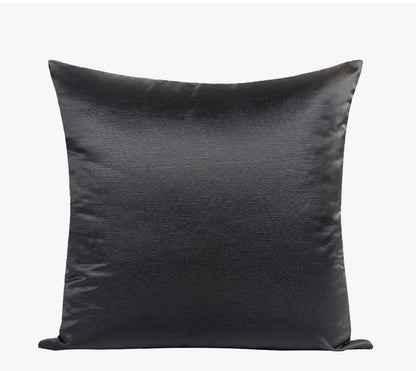 Almohada cuadrada de satén con bordado de textura abstracta, almohada cuadrada para habitación modelo Villa