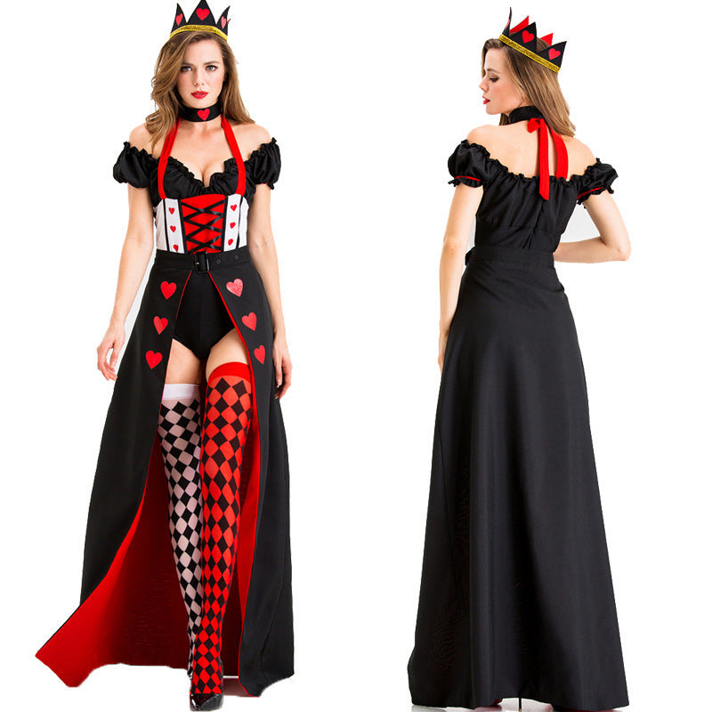 Costume d'Halloween uniforme de la reine de cœur