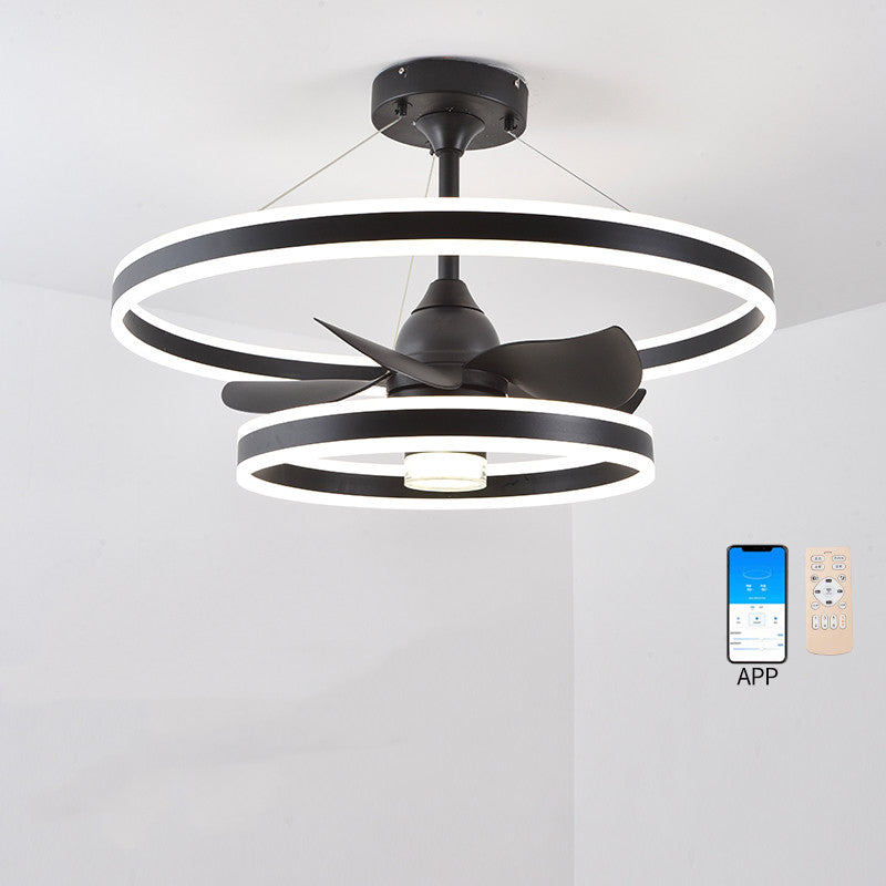 Modern Simple Living Room Ceiling Fan Lamp