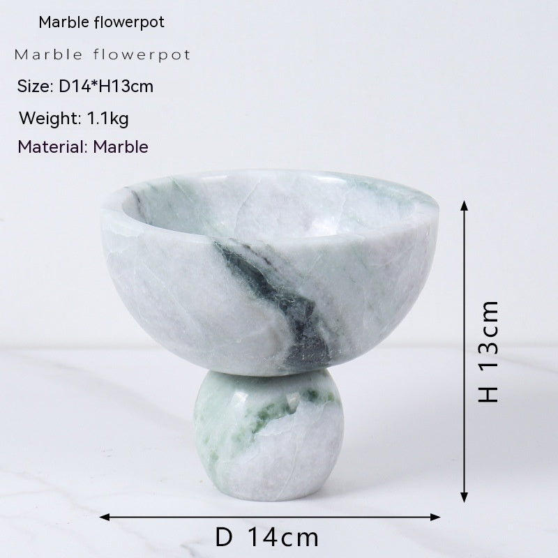 Simple Marble Fruit Plate Creative Living Room Coffee Table Top Ornament