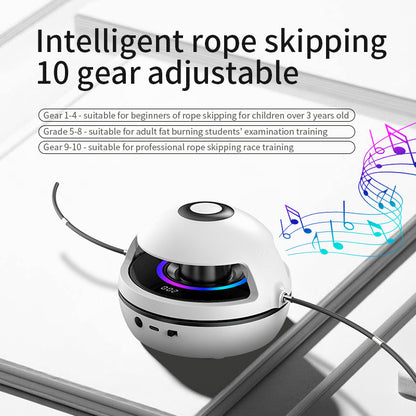 Smart Rope Skipping Machine Smart Jump Rope Machine 10-level Speed Adjustment Led Seven-color Light Wireless Music Function