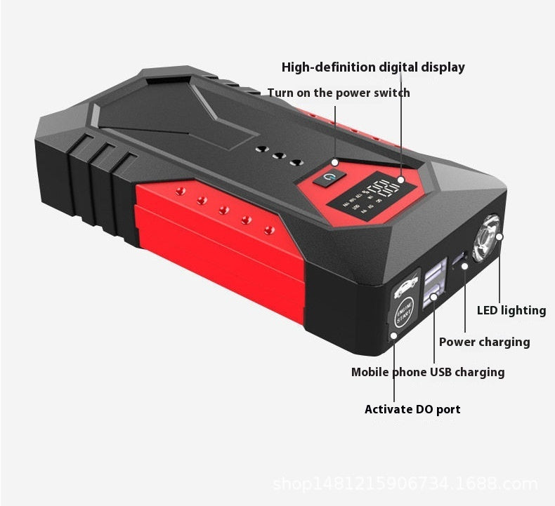 Source d'alimentation de démarrage d'urgence pour Automobile, batterie externe Mobile 12V, batterie de voiture de grande capacité