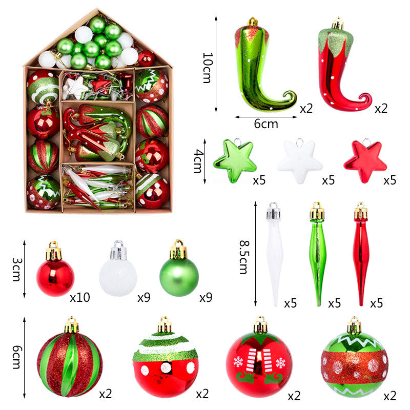 Special-shaped Painted Hanging Ball Christmas Tree Hanging Decorations