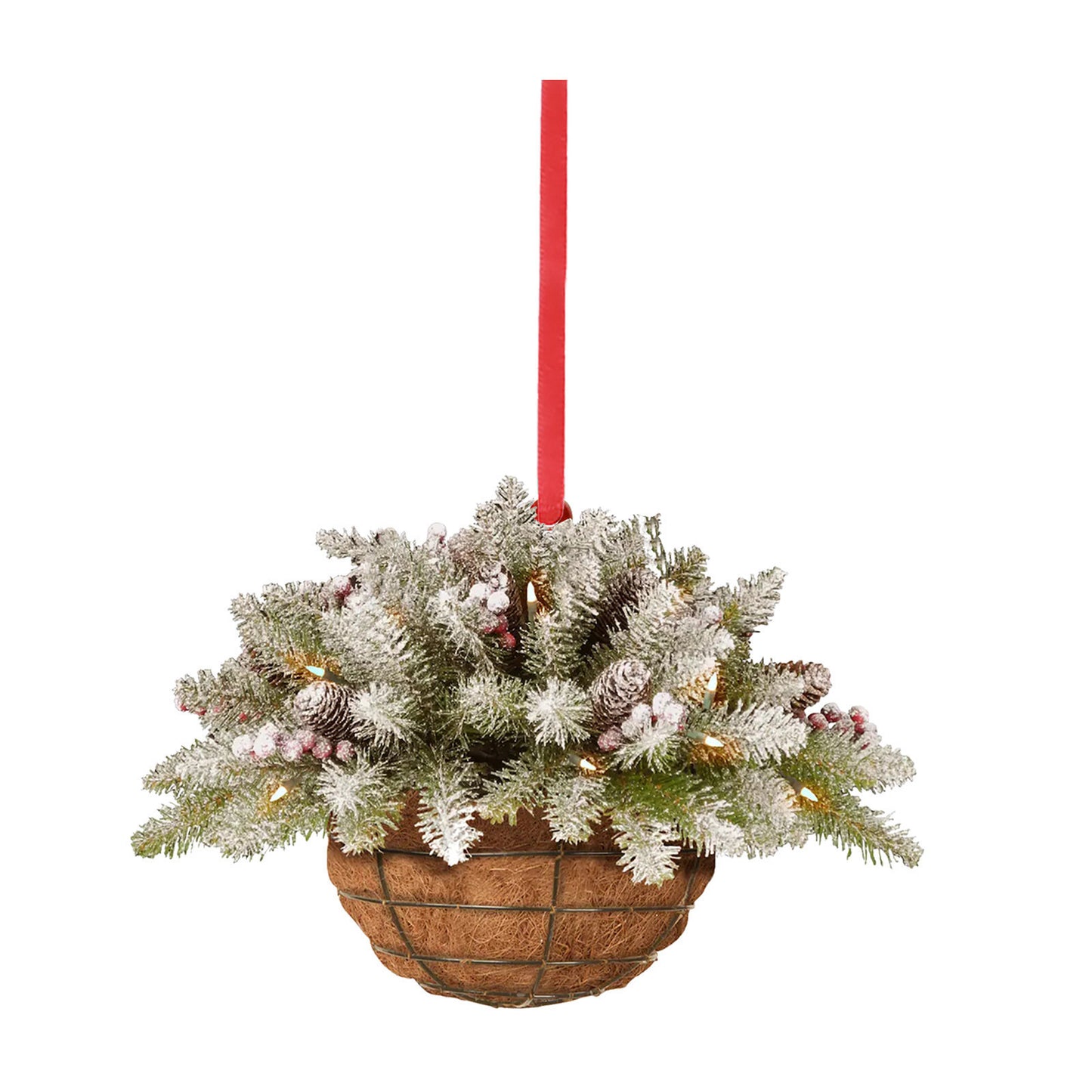 Home Christmas Tree Flower Basket Hanging Basket Shape Decorations Pendant