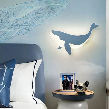 Creative Whale Background Wall Decoration Net Red Bedside Small Lamp