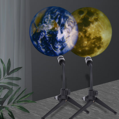 Projecteur d'étoiles 2 en 1, lampe de Projection de terre et de lune, support rotatif à 360 °, veilleuse Led USB pour la décoration de la chambre à coucher