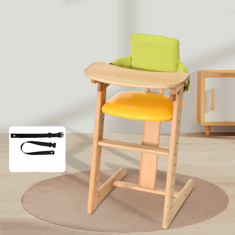 Silla de comedor infantil de madera maciza de haya ajustable