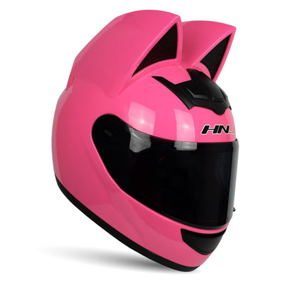 Cascos de motocicleta eléctricos personalizados con orejas de gato para hombres y mujeres