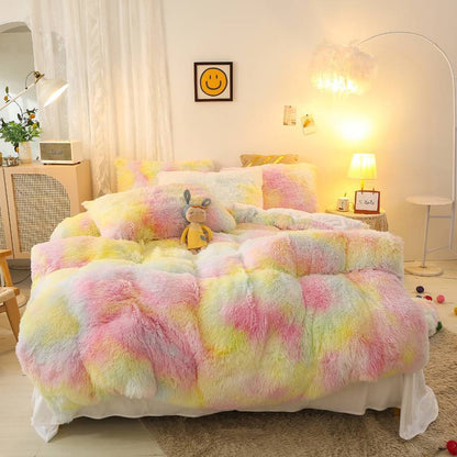 Mink Velvet Color Bedding Set Of Four Pieces