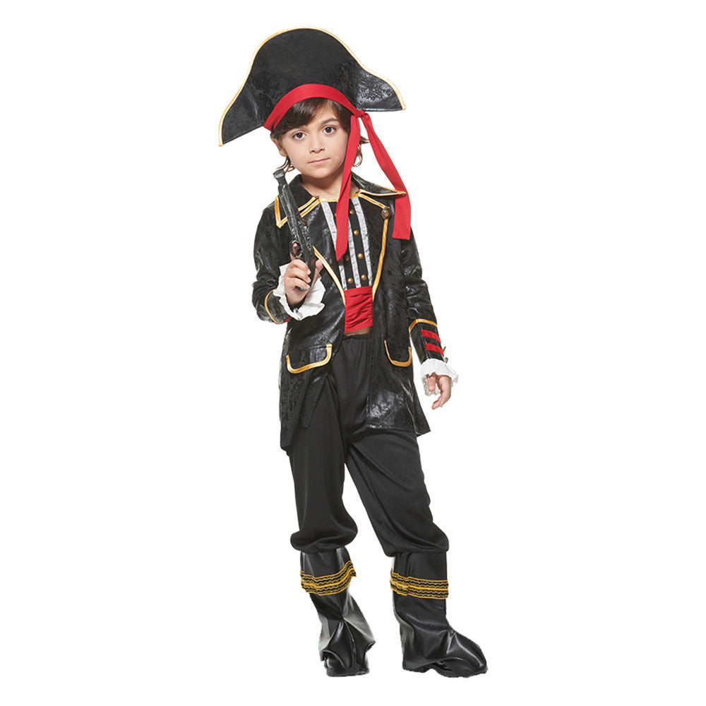 Vêtements de cosplay pirate pour enfants Halloween Carnaval