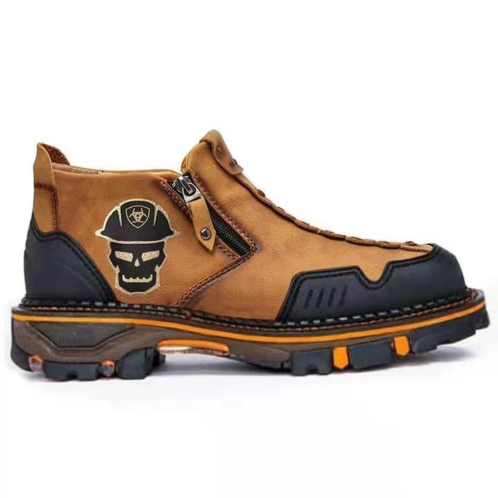 Botas cortas para hombre europeas y americanas, zapatos de calavera para Halloween