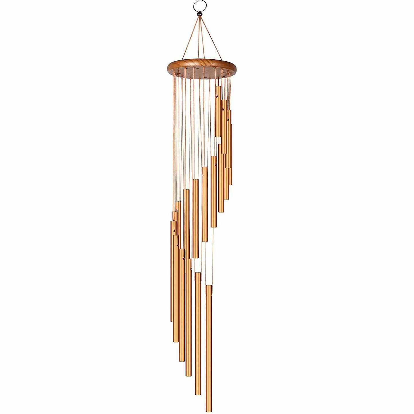 Campanas de viento para exteriores de 35 pulgadas, grandes, 18 tubos, campanas de capilla de tono profundo para decoración de jardín