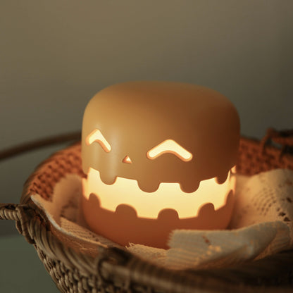 Lámpara de calabaza para mesita de noche, divertida decoración de Halloween, luz ambiental para dormitorios, sala de estar, regalo de cumpleaños para niños, decoraciones de Halloween