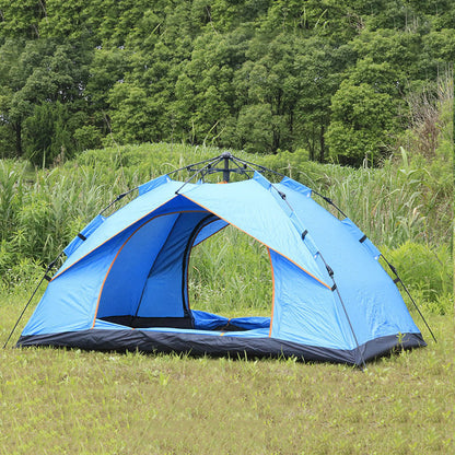 Tente de camping extérieure à deux étages à ouverture rapide automatique