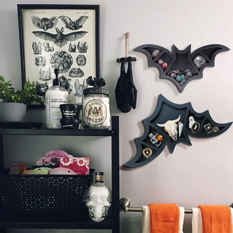 Présentoir à cristaux pour chauve-souris d'Halloween