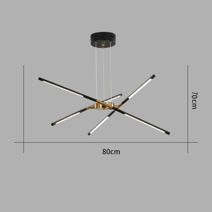 Lámpara de araña de hierro con forma de salón nórdico