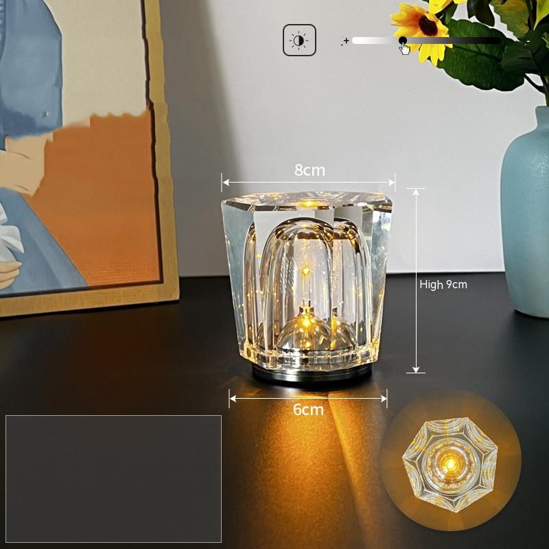 Lámpara de cristal de atmósfera de carga inalámbrica USB junto a la cama de restaurante de bar nórdico