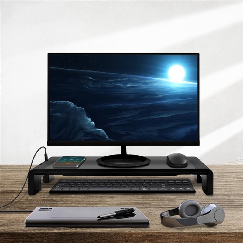 Moniteur d'ordinateur portable avec table pliable de chargement USB à cadre surélevé