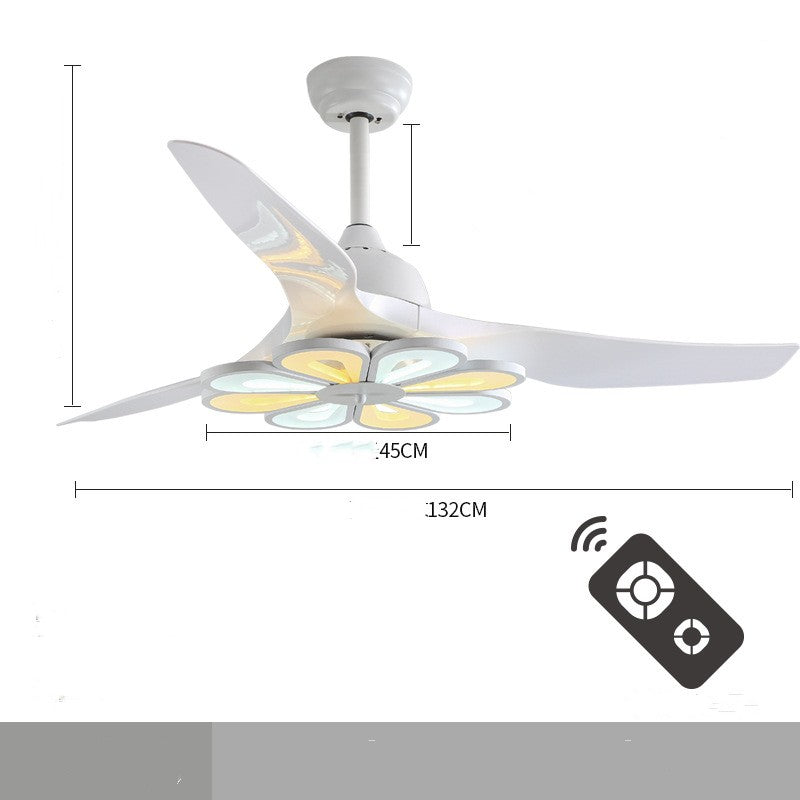 Luz de ventilador de techo de conversión de frecuencia simple moderna nórdica