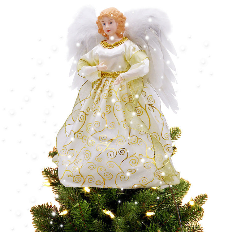 Angel Doll Tree-top Star Light-emitting Christmas Tree Decorations