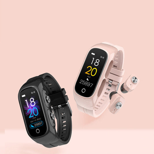 No hay auriculares Bluetooth N8 chinos Smartwatch música que reproduce pulsera deportiva