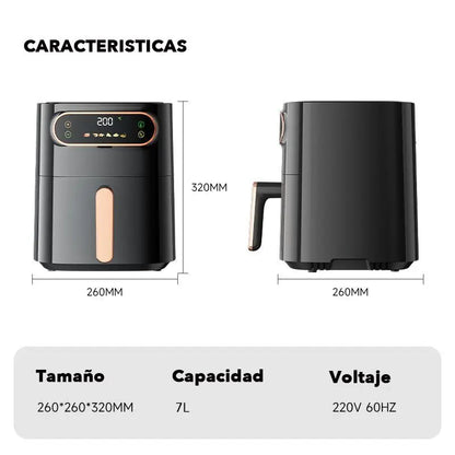 Friteuse à air Azorex 7L 1700W sans huile multifonctionnelle 80 à 200 °C