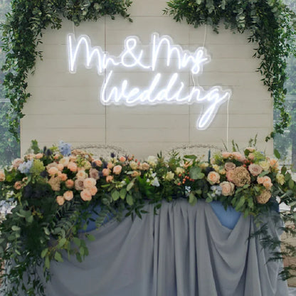 Neon Wedding Sign Custom Wedding Decor Neon Sign Just Married Better Together Mr&Mrs Neon Wedding Neon