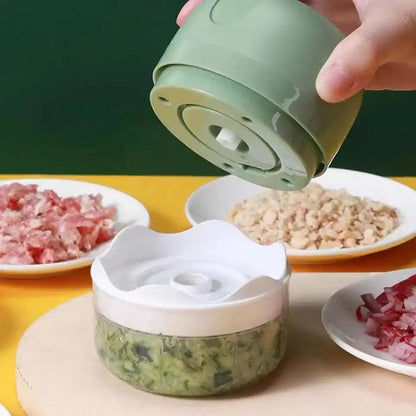 Mini Portable Electric Food Processor with 3 Blades Stainless Steel USB 250