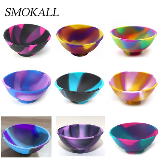 2Pcs Household Silicone Container Bowl 67mm 50mm Multi-Color Tobacco Herb Smoking Accessories Kitchen Home Smoke Storage Box