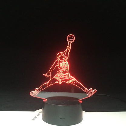 3D-4605 Dunk Figure 3d Lamp Sports Basketball Home Decor Birthday Gift for Kids Boy Child Novelty Light