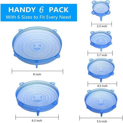 Silicone Cover Stretch Lids Reusable Airtight Food Wrap Covers Keeping Fresh Seal Bowl Stretchy Wrap Cover Kitchen Cookware