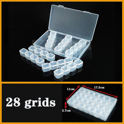 Caja de plástico transparente con compartimento para tornillos, estuche de exposición para joyería y pendientes, organizador de Terminal transparente, cajas de almacenamiento de herramientas