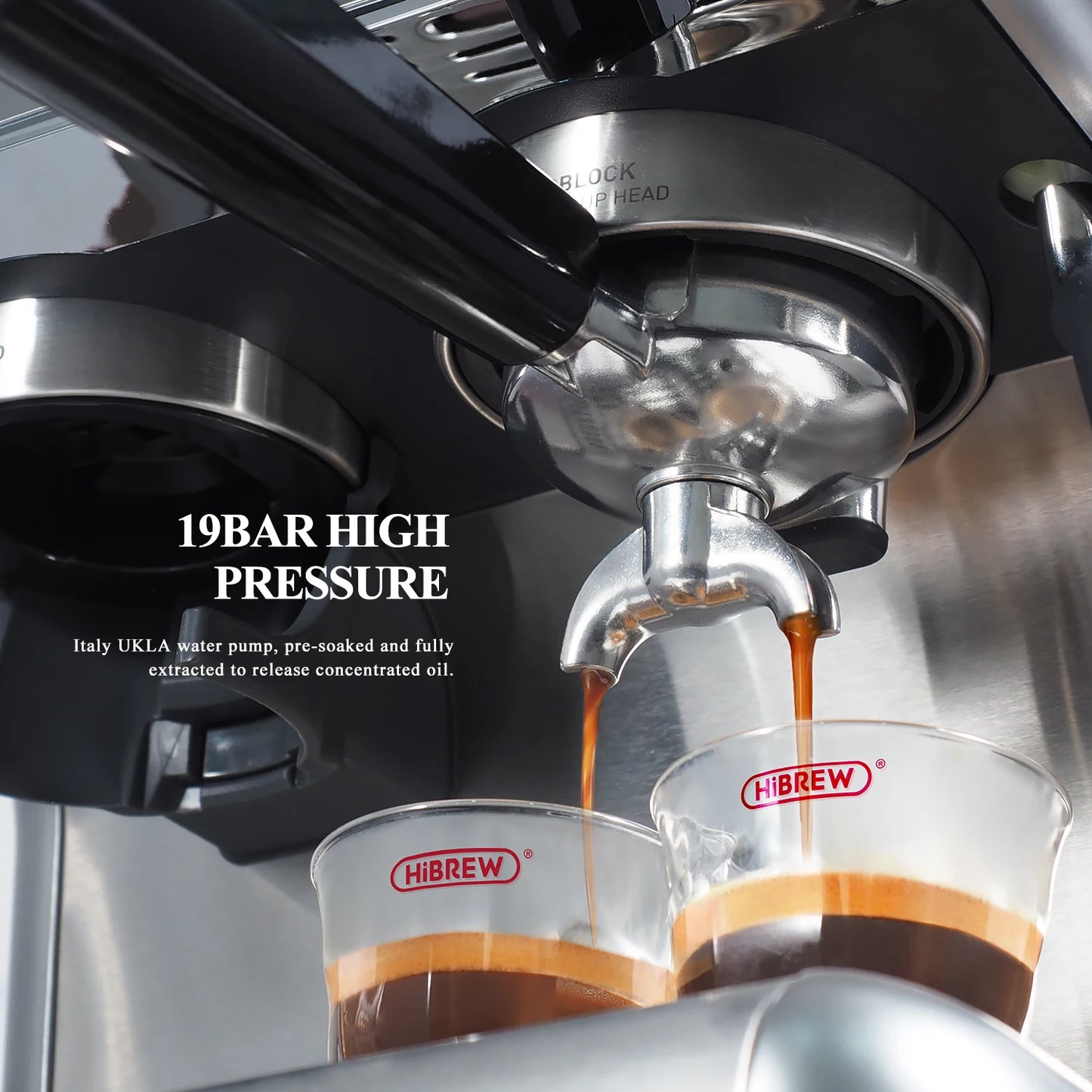 HiBREW Barista Pro 19Bar grain à expresso, Machine à café de niveau Commercial Cafetera avec Kit complet pour café hôtel Restaurant H7