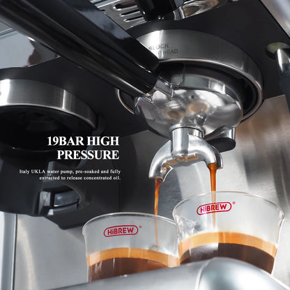 HiBREW Barista Pro 19Bar Bean to Espresso,Cafetera de nivel comercial con Kit completo para cafetería Hotel restaurante H7