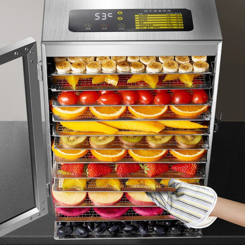 Machine à fruits secs 220V 110V, séchoir à déshydratation des aliments, séchoir à fruits Commercial en acier inoxydable, séchoir à légumes secs, collations pour animaux de compagnie