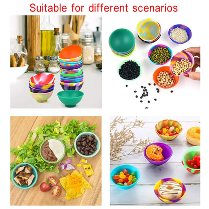 2Pcs Household Silicone Container Bowl 67mm 50mm Multi-Color Tobacco Herb Smoking Accessories Kitchen Home Smoke Storage Box